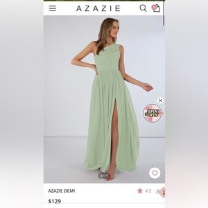 AZAZIE DEMI Dusty Sage Bridesmaid Dress